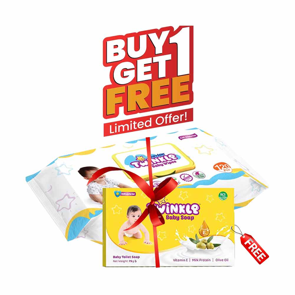 Buy Twinkle Baby Wipes Pouch 120 pcs Get Twinkle Baby Soap Free