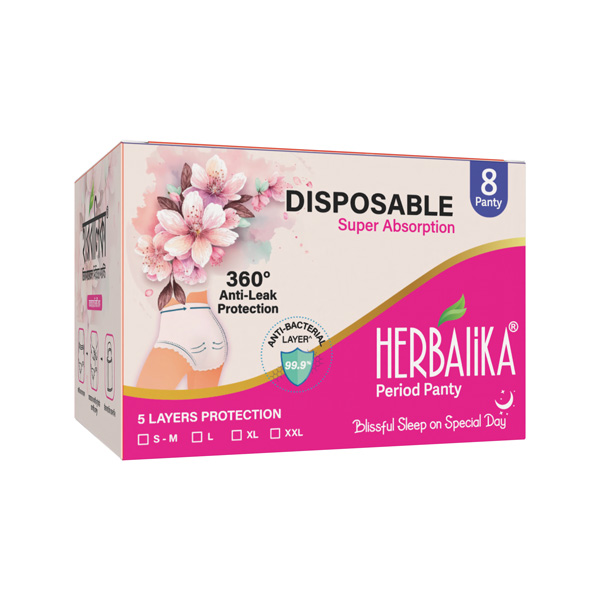 Herbalika Disposable Period Panty for Women - 8pcs Box-Maternity Panties