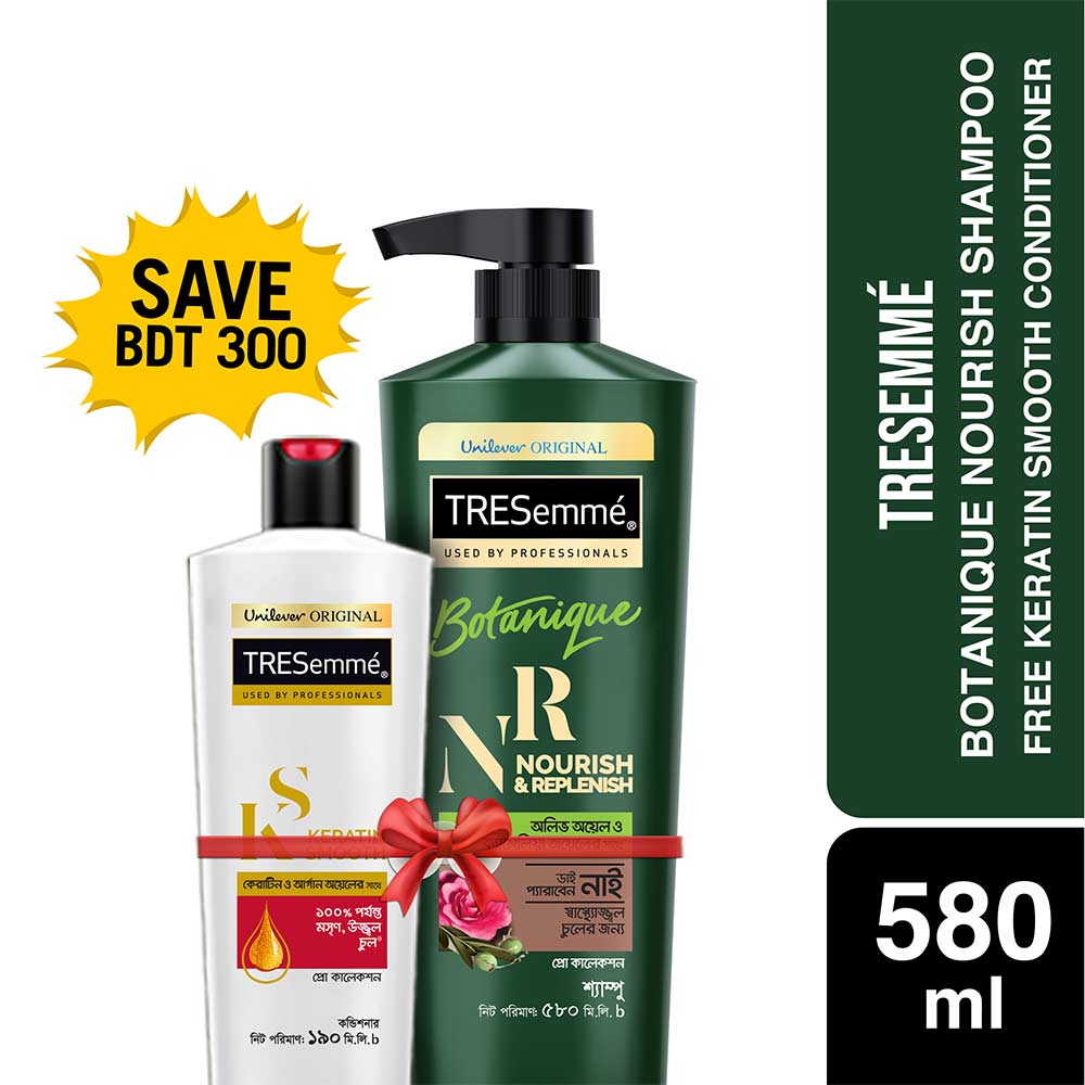 Buy Tresemme Shampoo Botanique Nourish and Replenish 580ml & Get Tresemme Keratin Smooth Conditioner Free
