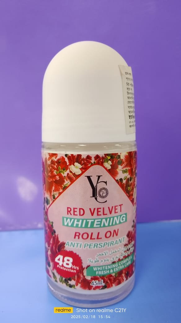 YC Red Velvet Roll On Whitening Serum Anti Perspirant 45ml