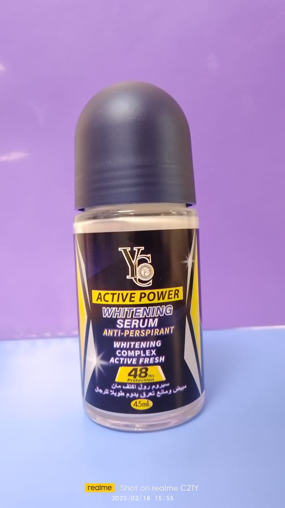 YC Active Power Roll On Whitening Serum Anti Perspirant 45ml